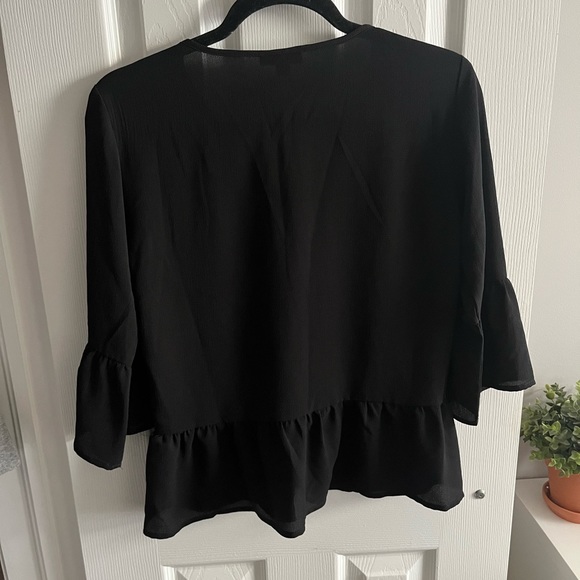 Black Ruffled Blouse | Frank and Oak - Picture 4 of 4